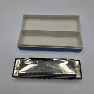 Hohner International Harmonica 10 Hole Key of C Silver Diatonic with Box